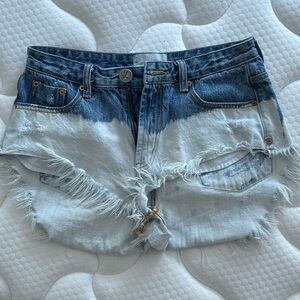 blue and white mid rise one teaspoons